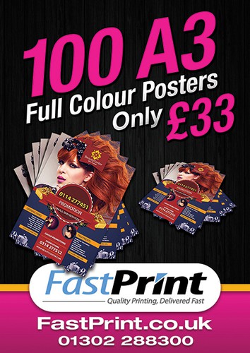 Print ad design with the title 'Design 5 posters for print shop'