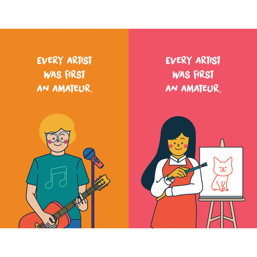 Minimal artwork with the title 'Motivational Poster'