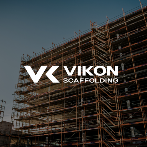 Sleek logo with the title 'Vikon Scaffolding'