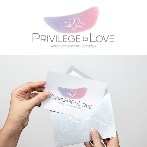 Adoption logo with the title 'Privilege to Love- adoption services logo'