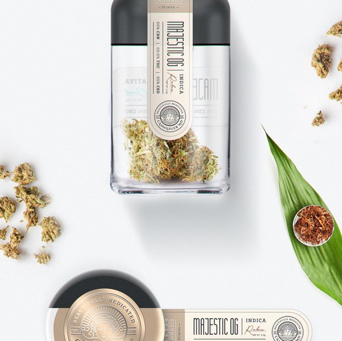 Craft label with the title 'LUX - Label Design'