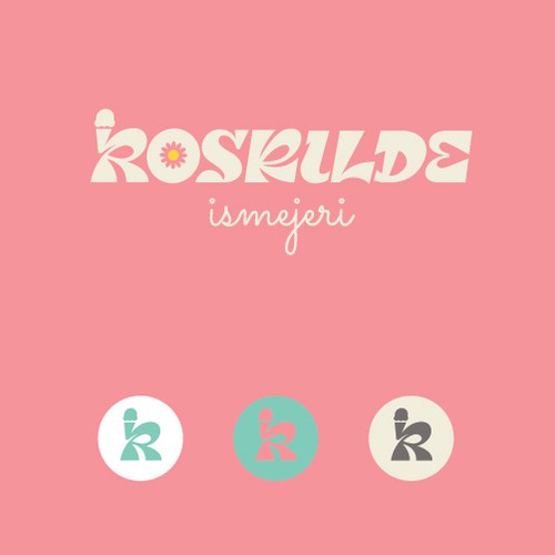 Ice cream shop design with the title 'wordmark for ice cream brand'