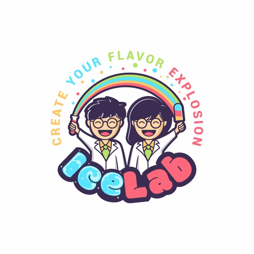 Popsicle design with the title 'Icelab logo'