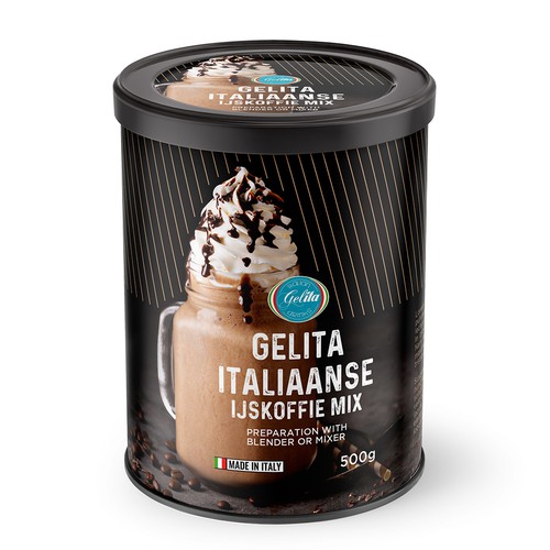 Drink packaging with the title 'Ice Coffee packaging'