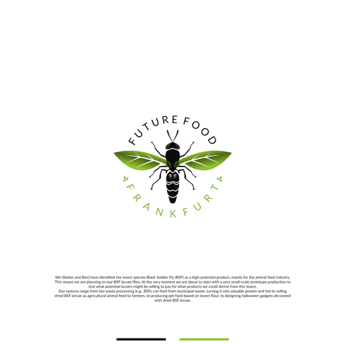 Insect design with the title 'Future Food Frankfurt'