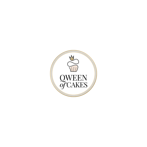 Sophisticated design with the title 'Elegant logo concept for Qween of Cakes'