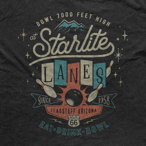 Weathered design with the title 'Vintage style shirt graphic'