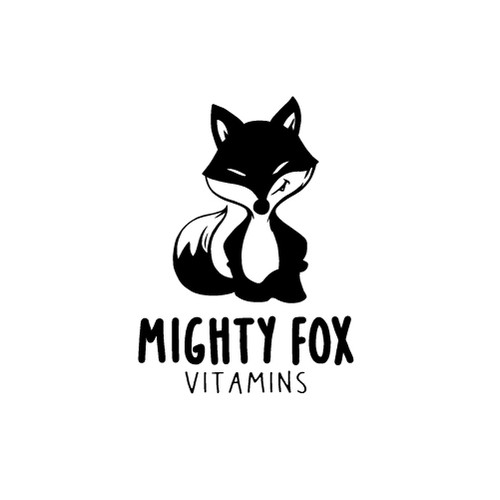 fox logo black and white