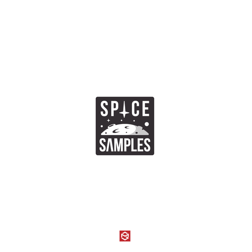 Spaceship design with the title 'Logo for SPACE SAMPLES'