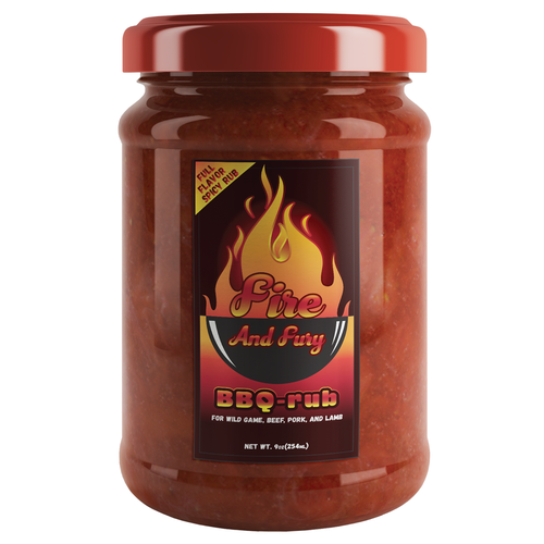 Branding label with the title 'BOLD BBQ sauce Label'