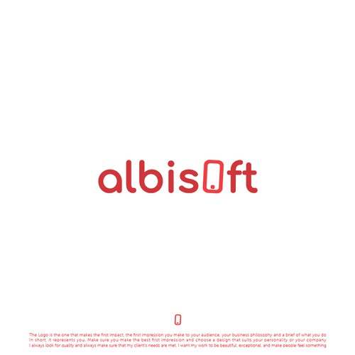 CorelDRAW design with the title 'albisoft'
