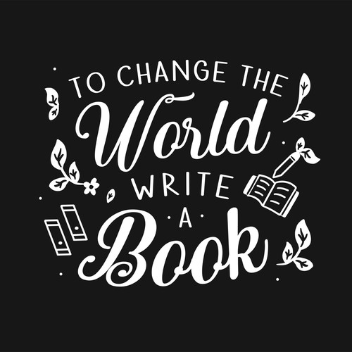 Typography artwork with the title 'Bold Lettering Vinyl quote for BookStore'