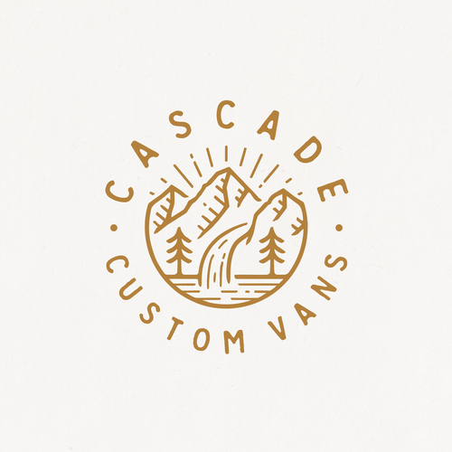 Van design with the title 'Logo for Cascade Custom Vans'