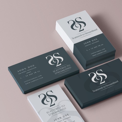 Business logo with the title 'Communicate taking an entrepreneur from "scattered" to "streamlined" with this logo'