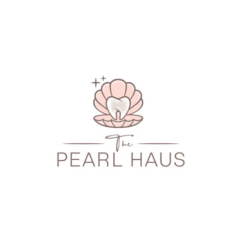 Pearl logo with the title 'Logo design for teeth whitening bar'
