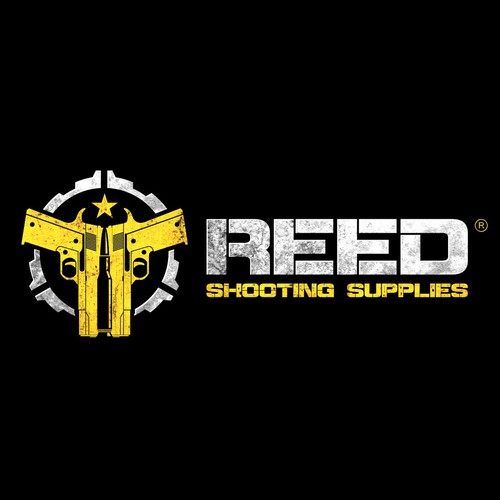 Bullet design with the title 'Reed Shooting Supplies - Logo Proposal'