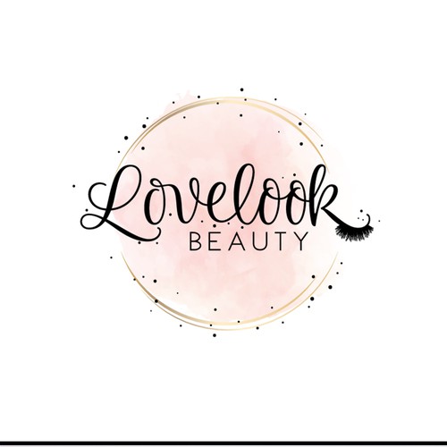 Eyelash design with the title 'Modern Logo For Lashes Beauty Studio'