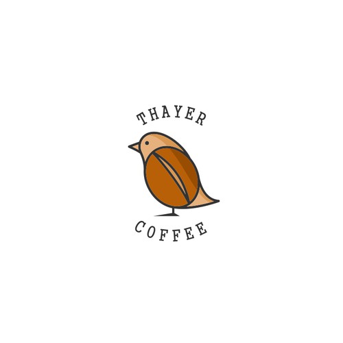 Round logo with the title 'SIMPLE MINIMALISTIC LOGO FOR COFFEE SHOP'