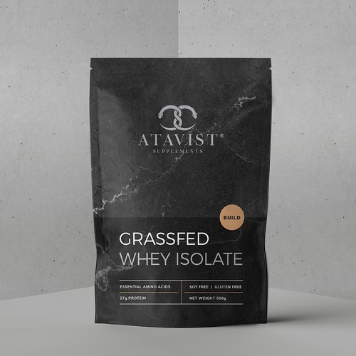 Science design with the title 'Packaging for men’s health & wellness product'