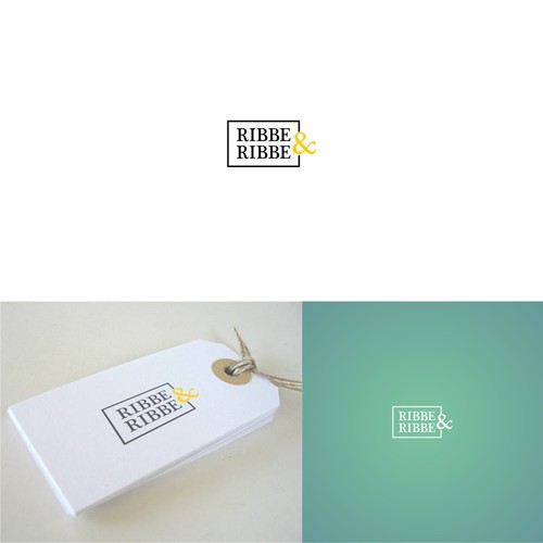Tag design with the title 'Logo Concept for Ribbe & Ribbe clothing'