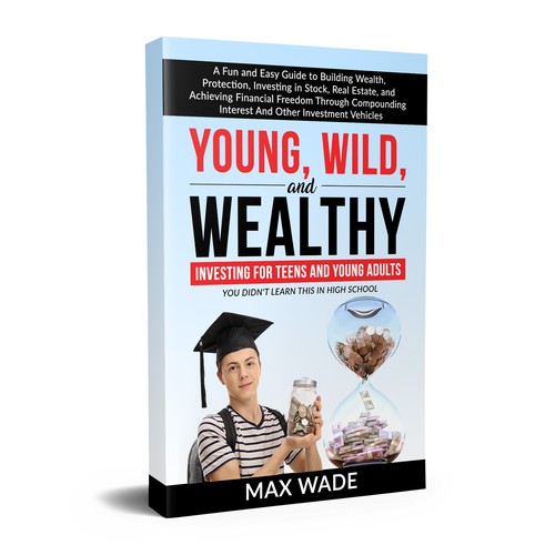 Financial book cover with the title 'Investing for  teens and young adults'