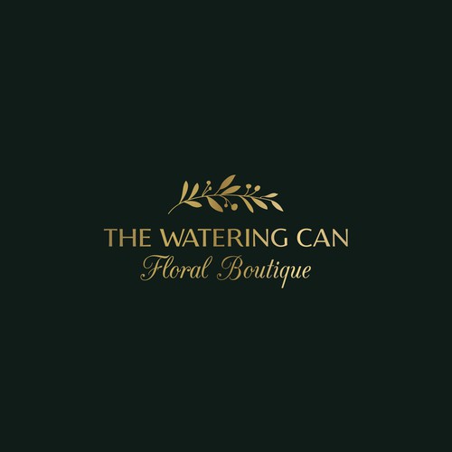 Floral logo with the title 'The Watering Can Floral Boutique'