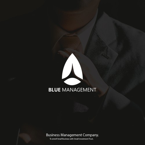 Corporate identity logo with the title 'Modern Abstract Logo Design for Blue Management'
