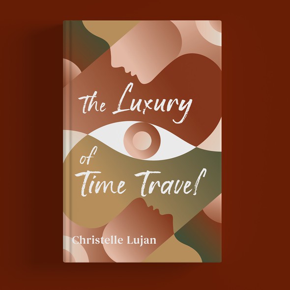 Futuristic book cover with the title 'Time travel book cover'