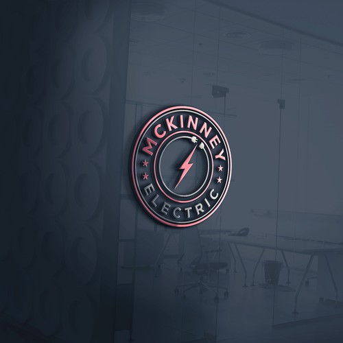 Thunder logo with the title 'Logo Design for McKinney Electric Company'