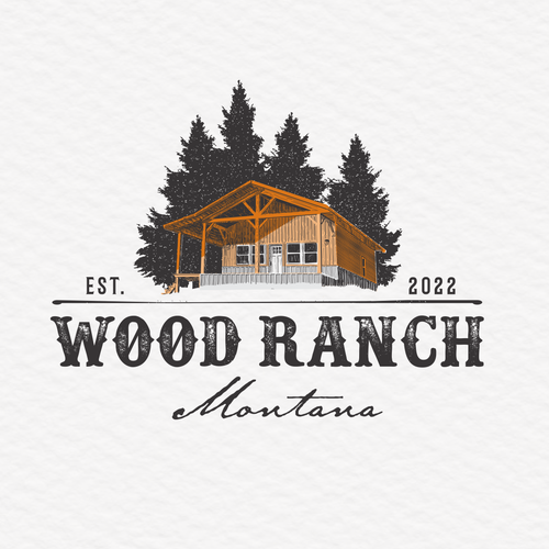 Design with the title 'wood ranch'