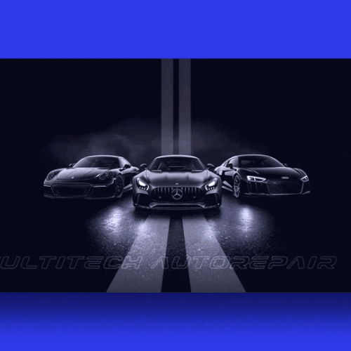 Futuristic design with the title 'Website for car dealer'