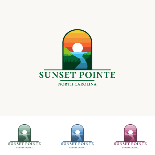 Vacation rental logo with the title 'Sunset '