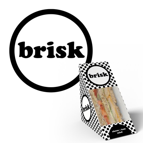 Single-color logo with the title ''brisk' logo'
