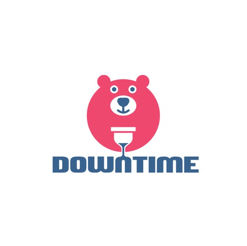 Hourglass design with the title 'Downtime'