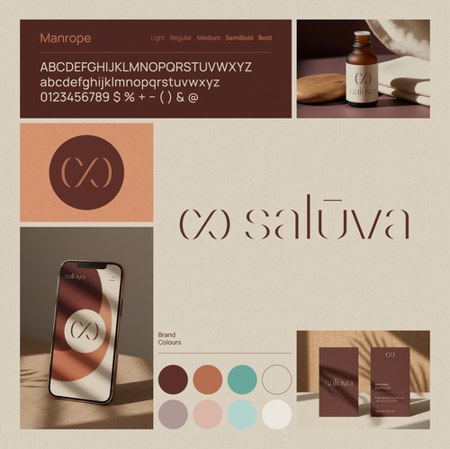 Typography brand with the title 'SALŪVA'