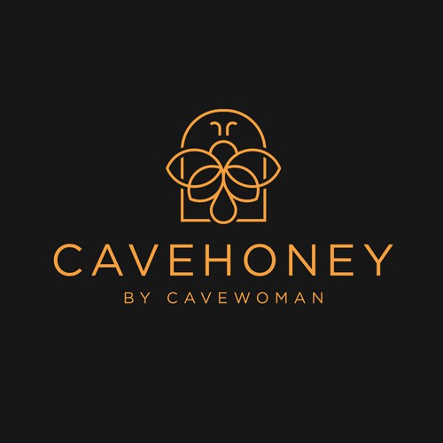 Honeybee design with the title 'Cavehoney Logo'