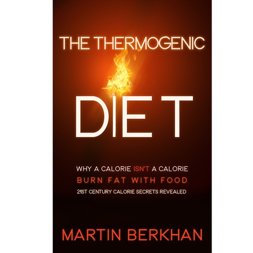 Fire book cover with the title 'eBook cover for The Thermogenic Diet'