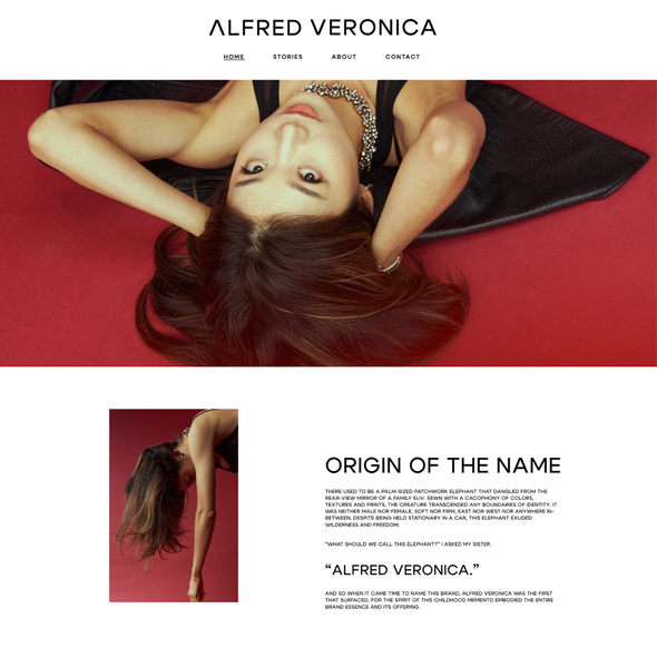 Fashion design with the title 'Alfred Veronica'