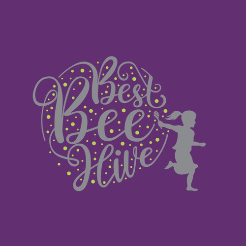 Beehive logo with the title 'Create a BEE-autiful logo for Best Bee Hive'