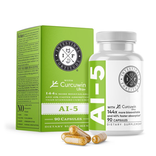 Vitamin packaging with the title 'Packaging and label design for supplements'