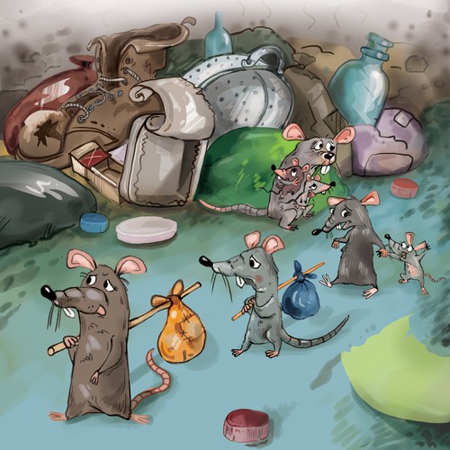 Pencil artwork with the title 'The Bins of Cotteridge Down'