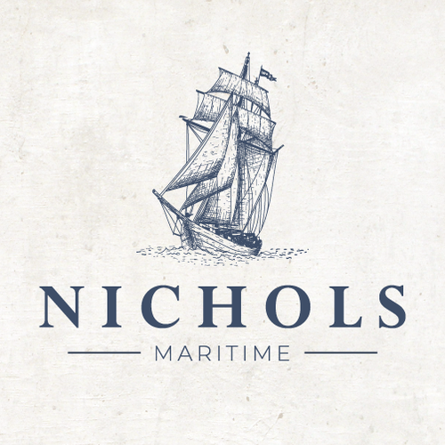 Maritime logo with the title 'Vintage Logo for a Maritime Company'