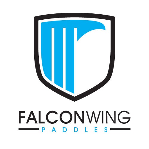 Falcon logo with the title 'Create a bold falcon inspired paddle design for Falcon Wing Paddles'