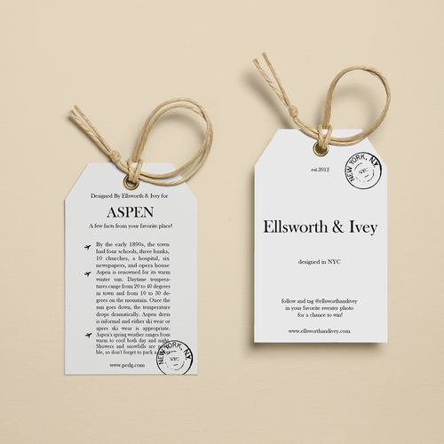 Tag design with the title 'Tag Label Design'