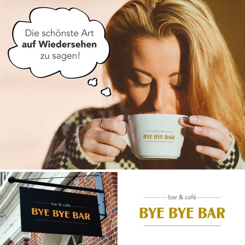 Airport design with the title 'Gold/Anthrazites Bar-Logo'