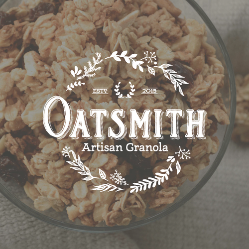 Cereal logo with the title 'Logo for Oatsmith granola'