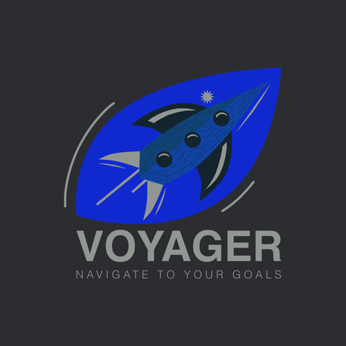 Easy to draw logo with the title 'VOYAGER logo'