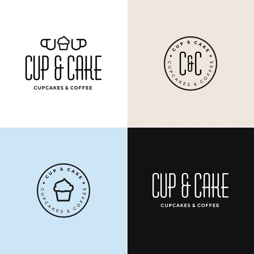 Cupcake logo with the title 'Cup&Cake'