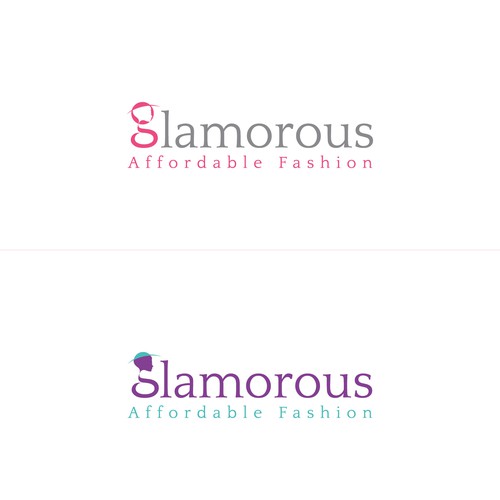 Lady logo with the title 'glamorous'