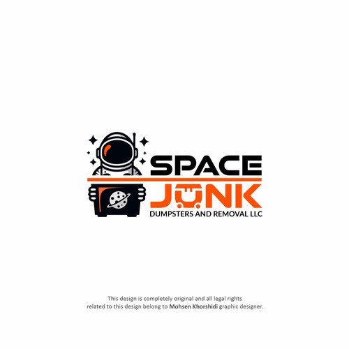 Junk design with the title 'Space Junk Logo'